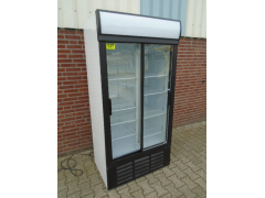 glasdeur koelkast met schuifdeuren 670L.